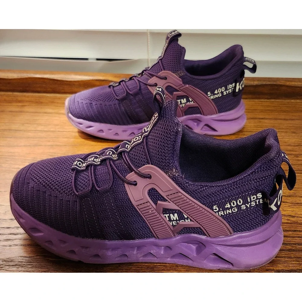 Koppu Kids Purple Mesh Athletic Sneakers Slip On Running Shoes Size 36 4 K004